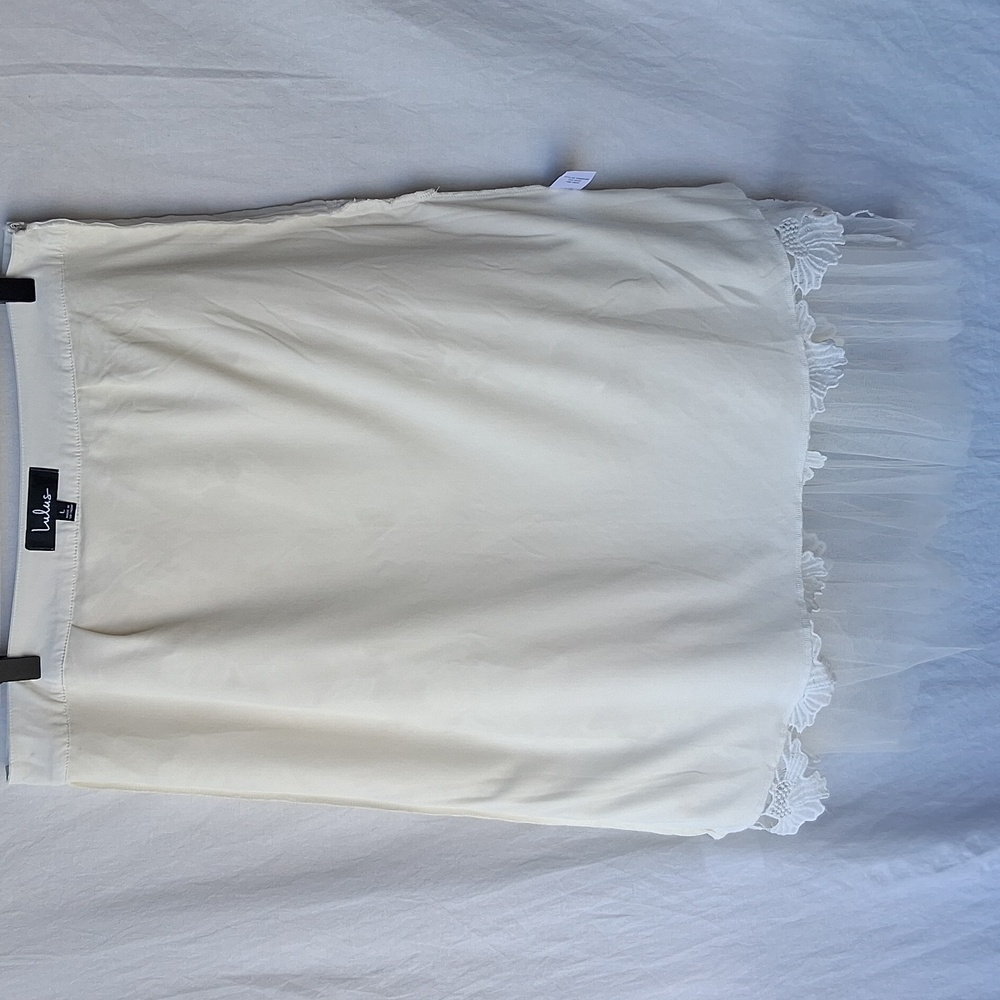Lulu's White Lace Midi Skirt Size L - Picture 11 of 11